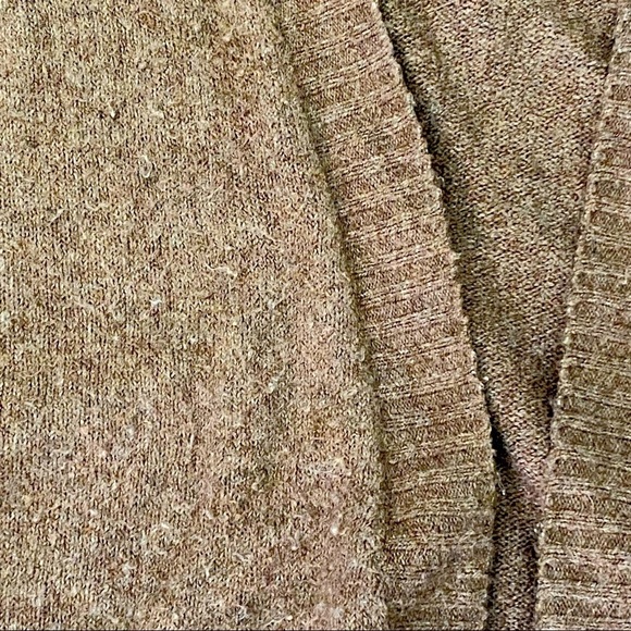 Ruby Moon Oversized Relaxed Open Front Brown Cardigan 2 Front Pockets As Is - Picture 6 of 7